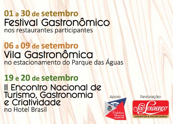 VII Degusta - Festival Gastronômico São Lourenço - Programação